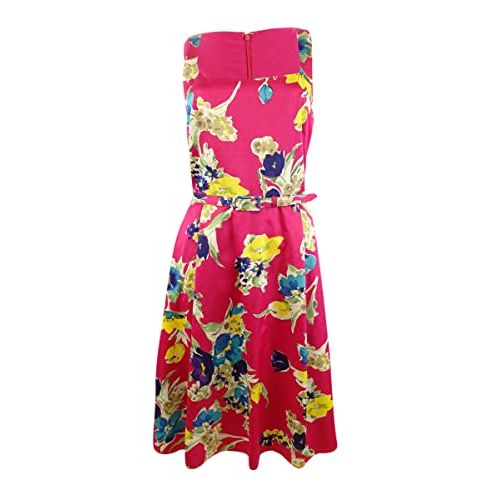 Lauren Ralph Lauren Floral Belted Cocktail Dress